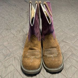 Ariat boots size 11B brown and purple